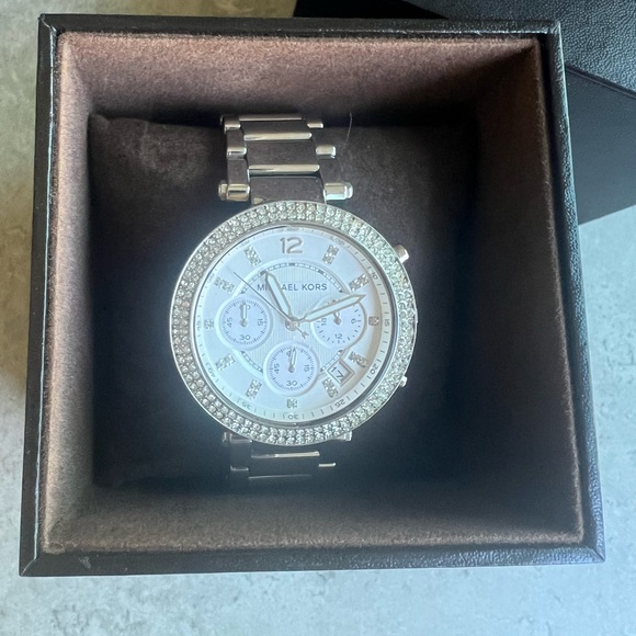 Michael Kors Watch Silver w/ Rhinestones (Women)